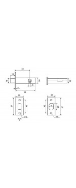Комплект для двери Фабрика замков FZ SET 20L 100 BP, Черный