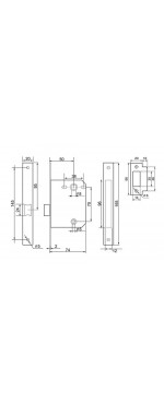 Комплект для двери Фабрика замков FZ SET 03-C 170 2H BK SN, Матовый никель