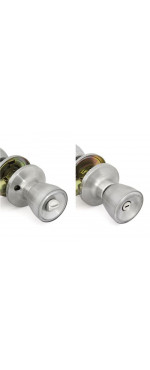 Ручка защелка Фабрика замков FZ 7072E SN BK, Матовый никель