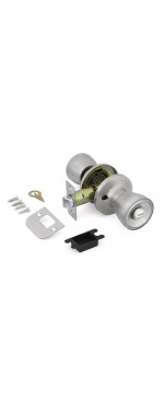 Ручка защелка Фабрика замков FZ 7072E SN BK, Матовый никель