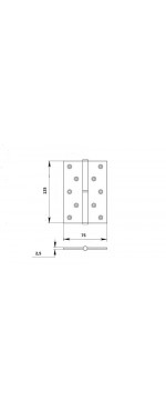 Петля дверная Palladium N 613-5" SB левая, Матовое золото