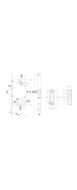 Корпус замка магнитный Palladium 600-M CP, Хром