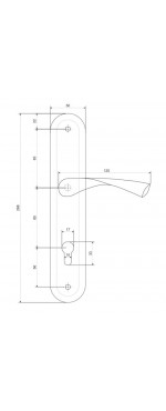 Ручка на планке Palladium 8503 AB, Античная бронза