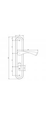 Ручка на планке Palladium 8503 AC, Античная медь