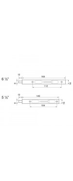 Ригель Palladium 6-1/2" SB матовая латунь, Матовое золото