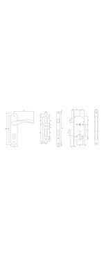 Замок врезной Palladium 1702 SC/CP, Матовый хром