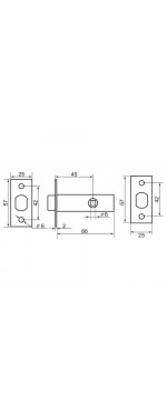Задвижка межкомнатная Palladium 101 CP, Хром