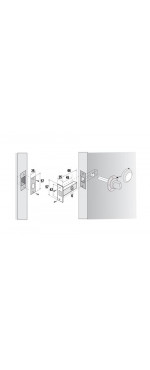 Задвижка межкомнатная Palladium 101 SN, Матовый никель