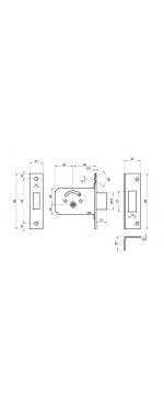 Замок врезной Palladium 0156 F латунь, Золото