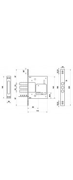 Замок врезной Palladium 0257 L никель, Никель