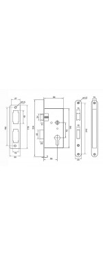 Корпус замка Palladium 04-6 CP, Хром