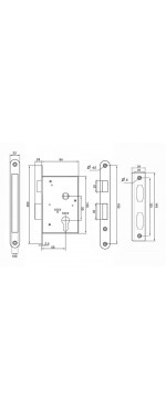 Корпус замка Palladium 4301 CP, Хром