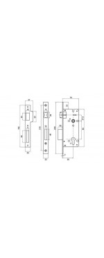 Корпус замка Palladium 185-1 CP, Хром