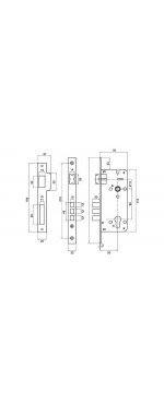 Корпус замка Palladium 185-3 AB, Античная бронза