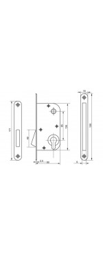 Корпус замка Palladium 085 M AB, Античная бронза