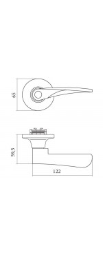 Ручка защелка Palladium 3901 SB BK, Матовое золото