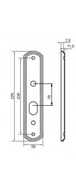 Ручка Palladium 40 правая, Серебряно-черный