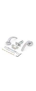 Комплект для двери Фабрика замков FZ SET 07L 100 SN/CP, Матовый никель