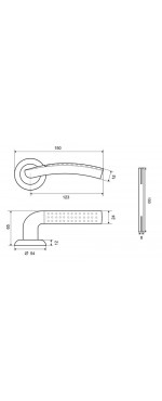 Комплект для двери Фабрика замков FZ SET 04L 100 AB, Античная бронза