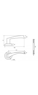 Комплект для двери Фабрика замков FZ SET 03L 100 AB, Античная бронза