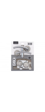Комплект для двери Фабрика замков FZ SET 04L 170 BK SN/CP, Матовый никель