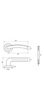 Комплект для двери Фабрика замков FZ SET 04L 170 BK SN/CP, Матовый никель