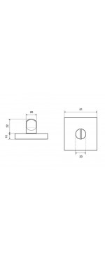 Накладка фиксатор Palladium Z 200 BK CP, Хром