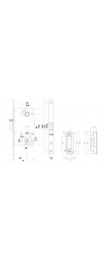 Замок межкомнатный магнитный Palladium 600-M GF, Графит