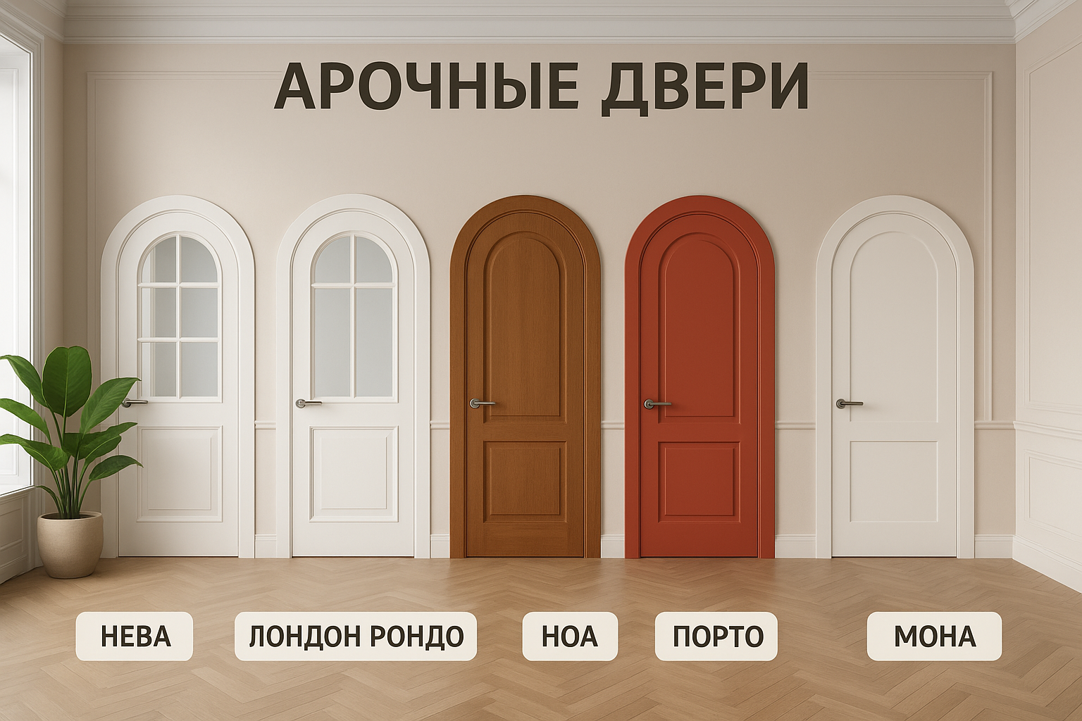 Арочные двери в интерьере от Фабрики Дверей