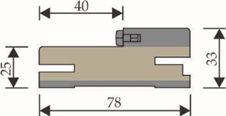 Короб №1172/1 П-У, 78х33х2100 мм (брусок)